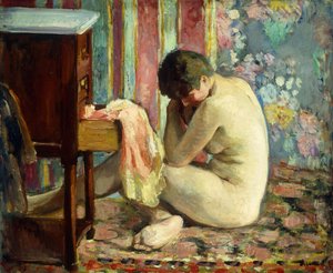穿着粉红色衬衫的裸体； Nu a la Chemise Rose，1926年