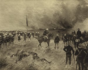 占领考马斯，1873-1874（凹版印刷） 作者 亨利·路易斯·杜普雷