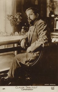 克劳德·德彪西，法国作曲家（1862-1918）（黑白照片） 作者 亨利·曼努埃尔（Henri Manuel）