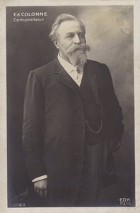 Edouard Colonne，法国指挥家和小提琴家（1838-1910 年）（黑白照片） 作者 亨利·曼努埃尔（Henri Manuel）