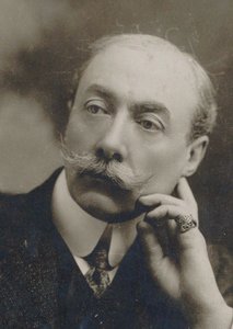 钢琴家和作曲家安德烈-梅萨格1853-1929年的画像。 作者 亨利·曼努埃尔（Henri Manuel）