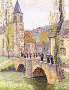 巴斯蒂德·维尔特（Bastide du Vert）的弥撒小时，约1920年 作者 亨利·马丁