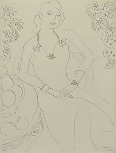 坐着的女人》绘画 作者 亨利·马蒂斯
