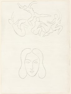 Hérodiade, Scène lV, plate thirteen from Poesies de Mallarmé (《马拉美诗集》) 作者 亨利·马蒂斯
