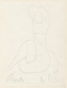 几首十四行诗：《Quelle soie......》，选自 Poesies de Mallarmé，图版 28 作者 亨利·马蒂斯