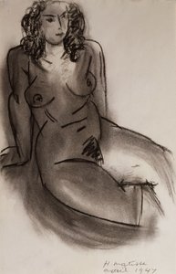 坐姿裸女