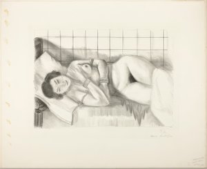 裸睡，披肩遮住膝盖 作者 亨利·马蒂斯
