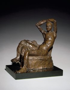 沙发上的小裸体》，构思于 1924 年，铸造于 1958 年（青铜，带棕色铜锈） 作者 亨利·马蒂斯