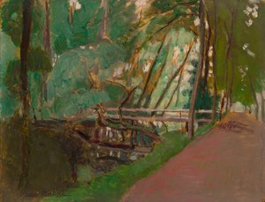 Sous-bois，约 1902-1903 年（纸面油画，铺在画板上）