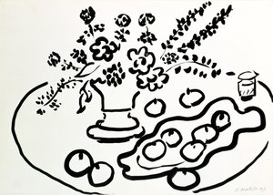静物与花瓶和果盘 作者 亨利·马蒂斯