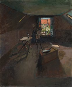 屋檐下的工作室，约 1903 年（布面油画） 作者 亨利·马蒂斯