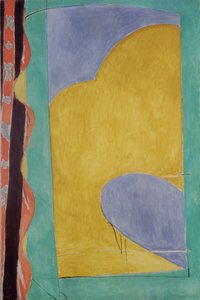 黄幕》，约 1915 年（布面油画） 作者 亨利·马蒂斯