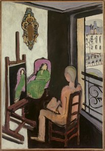 画家在画室 1916 年（布面油画） 作者 亨利·马蒂斯