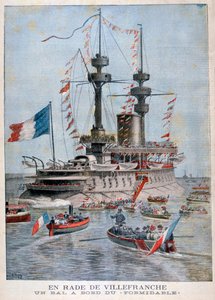 1896年，法国威乐弗兰奇海港，“强大”战舰上的一个球 作者 亨利·迈耶（Henri Meyer）