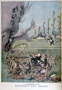 1895年在比利时哈尔的气球爆炸。 作者 亨利·迈耶（Henri Meyer）
