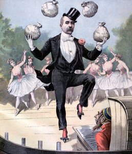 乔治·克莱门梭（Georges Clemenceau）玩杂耍的英国钱袋，1893年 作者 亨利·迈耶（Henri Meyer）