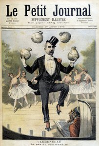 乔治-克莱蒙梭玩弄英镑的游戏--载于1893年8月19日的《小报》。 作者 Henri Meyer