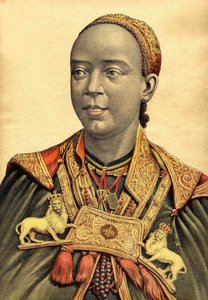阿比西尼亚和埃塞俄比亚皇后泰图（Taytu Betul）的肖像。 作者 亨利·迈耶（Henri Meyer）