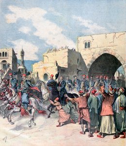 法国领事在1892年圣诞节庆祝活动期间抵达伯利恒 作者 亨利·迈耶（Henri Meyer）