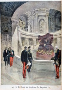 暹罗国王在拿破仑一世墓上，巴黎，1897年 作者 亨利·迈耶（Henri Meyer）