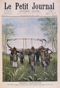 The Marchand Mission从刚果到尼罗河，来自Le Petit Journal，1899年5月28日 作者 亨利·迈耶（Henri Meyer）
