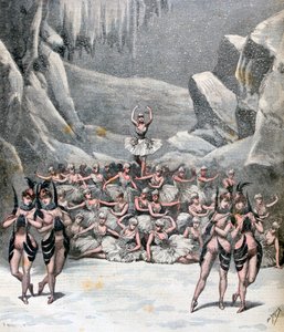 《从远航到月球的雪地芭蕾》，雅克·奥芬巴赫（Jacques Offenbach），1892年 作者 亨利·迈耶（Henri Meyer）