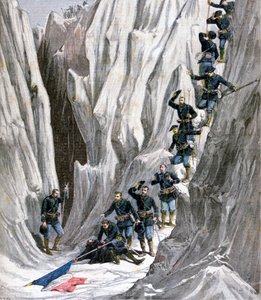 1891年法国阿尔卑斯山发现的布戎中尉的尸体 作者 亨利·迈耶（Henri Meyer）