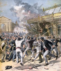 1891年，阿基坦大区波尔多的骚乱 作者 亨利·迈耶（Henri Meyer）
