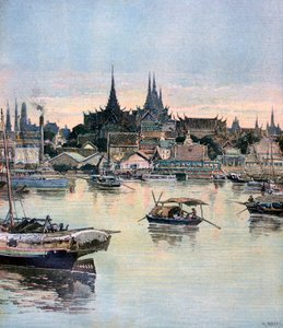 曼谷风景，1893年 作者 亨利·迈耶（Henri Meyer）
