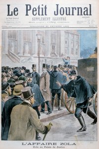 埃米尔·佐拉（ÉmileZola）婚外情，1898年被带到巴黎司法宫（Palais de Justice） 作者 亨利·迈耶（Henri Meyer）