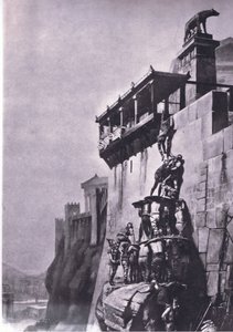 拯救罗马的鹅，来自 MacMillan 学校海报，约 1950-60 年代（石版画）