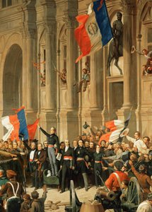 1848 年革命：诗人阿尔方斯-德-拉马丁（Alphonse de Lamartine）拒绝接受极左派的红旗......