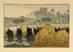 特雷斯特拉乌的葬礼 作者 亨利·里维耶尔（Henri Riviere）