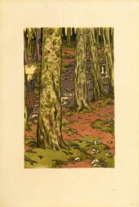 洛圭维的木制洗衣房 作者 亨利·里维耶尔（Henri Riviere）