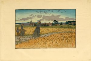 Perros-Guirec镇 作者 亨利·里维耶尔（Henri Riviere）