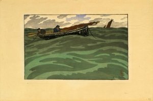 海上渔民(Loguivy) 作者 亨利·里维耶尔（Henri Riviere）