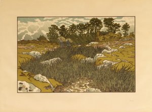 Lopérec的小河 作者 亨利·里维耶尔（Henri Riviere）