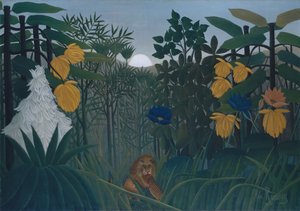 狮子座，约1907年。 作者 亨利·卢梭