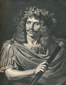 莫利埃（Molière），在庞培悲剧中扮演朱利叶斯·凯撒（Julius Caesar），1886年 作者 亨利·提里亚特