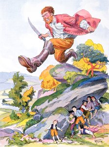 食人魔追捕大拇指汤姆和他的兄弟们，佩罗童话《大拇指汤姆》（