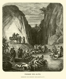 Crossing the Alps (engraving) 作者 亨利·德·蒙托（后）
