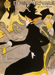 亨利-德-图卢兹-劳特累克(1864-1901)的Divan Japonais海报。 作者 亨利·德·图卢兹·劳特雷克