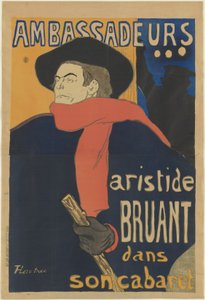 大使：阿里斯蒂德·布兰特（Aristide Bruant），1892年 作者 亨利·德·图卢兹·劳特雷克