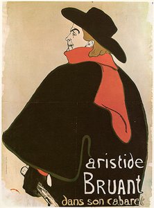 阿里斯蒂德·布兰特（Aristide Bruant）在他的歌舞表演中，海报，1893年。