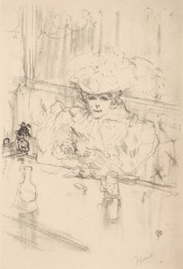 在汉内顿餐馆，1898年，1898年。 作者 亨利·德·图卢兹·劳特雷克