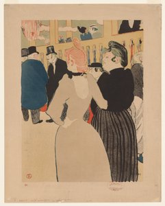 在红磨坊La Goulue 和她的妹妹 作者 Henri de Toulouse-Lautrec
