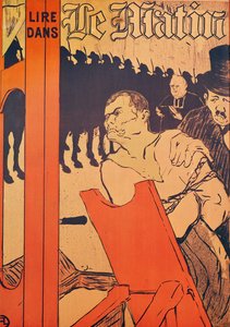 在绞架的脚下，1893年的“Le Matin”广告（彩色石版画）