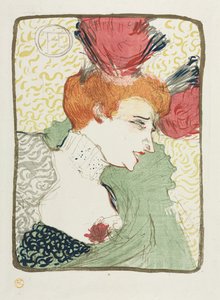 兰德尔小姐的半身像，1895年。 作者 Henri de Toulouse Lautrec