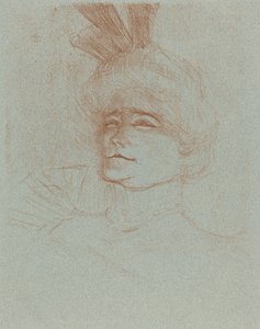 Marcelle Lender夫人的半身像，翻转四分之三 Marcelle Lender夫人的半身像...，1898年。 作者 亨利·德·图卢兹·劳特雷克