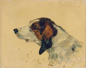 猎狗，1881年 作者 亨利·德·图卢兹·劳特雷克